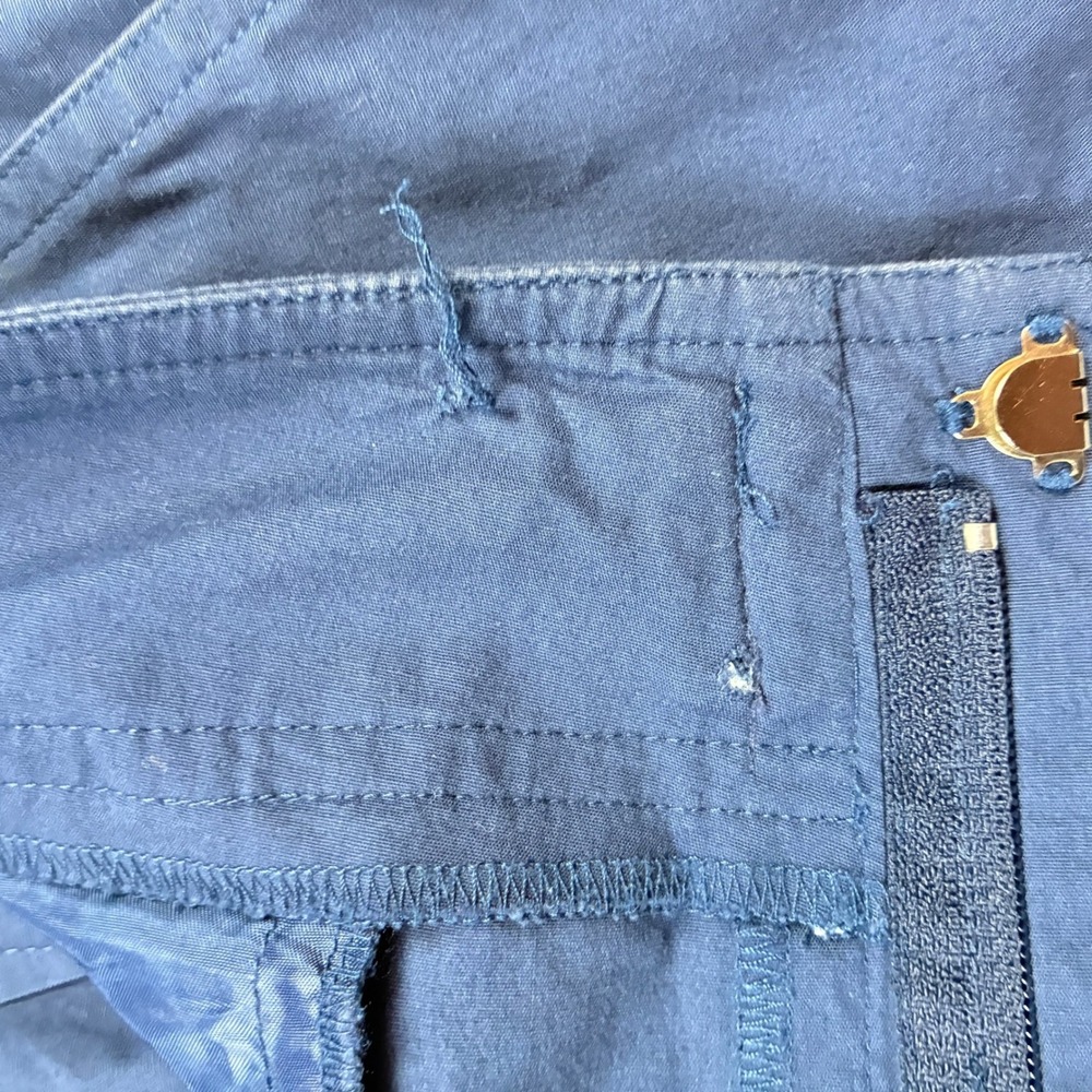 Ralph Lauren Cargo Utility Pants Womens 8 Blue Buckle Cropped Wide Leg Y2K VTG - Picture 7 of 11